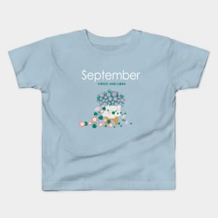September Birth Flowers Kids T-Shirt